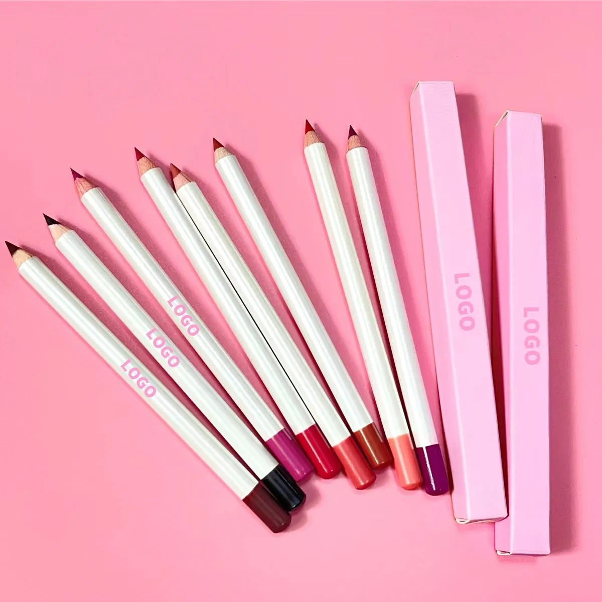 Custom Your Own Brand Matte Nude Brown Lip Liners Vegan Creamy Lipliner Private Label Lip Liner