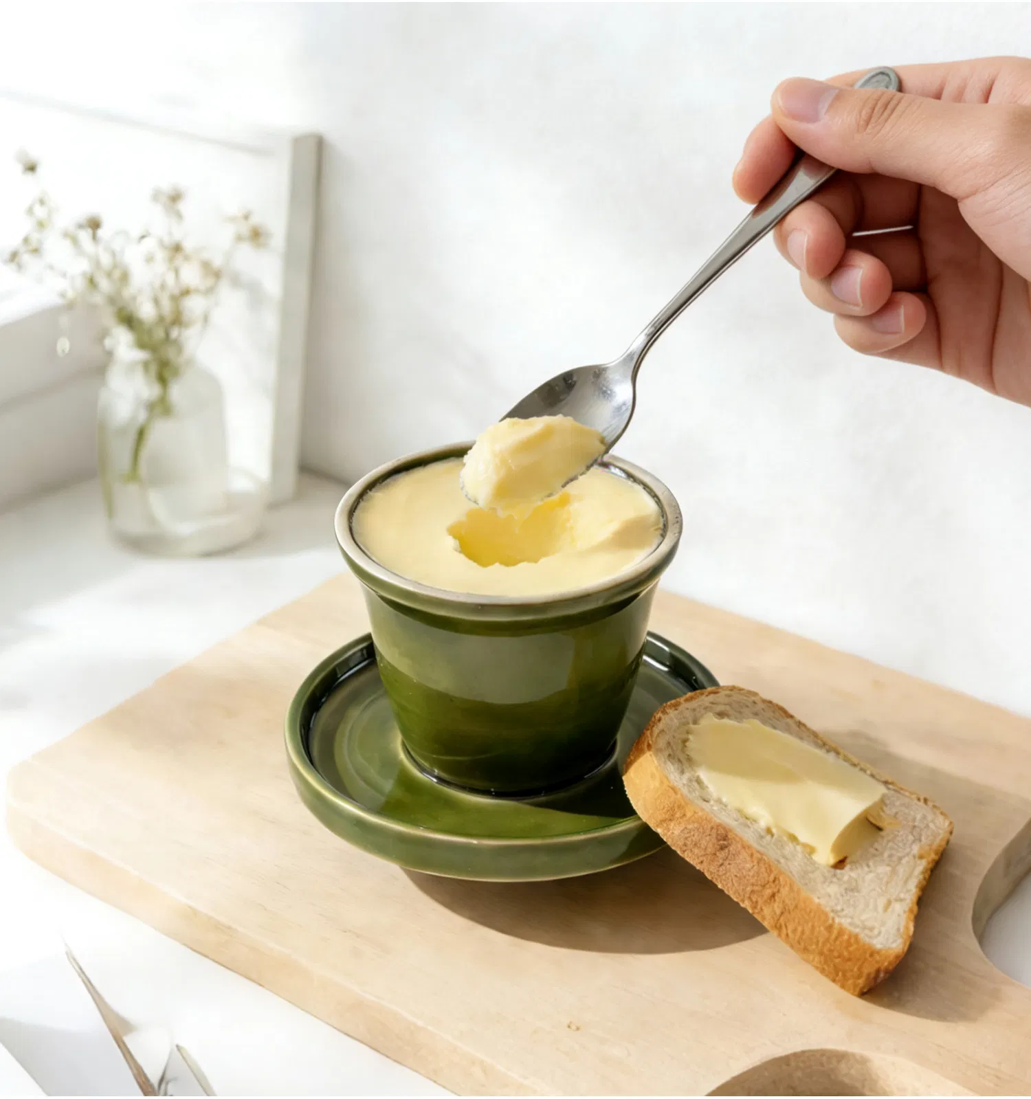 Wholesale Ceramic Butter Keeper with Water Seal Lid French Style Butter Crock Airtight Cheese & Butter Storage Jar