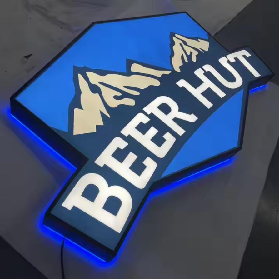 Outdoor LED Backlit Letter Signage Advertise Light Box Sign Board Display