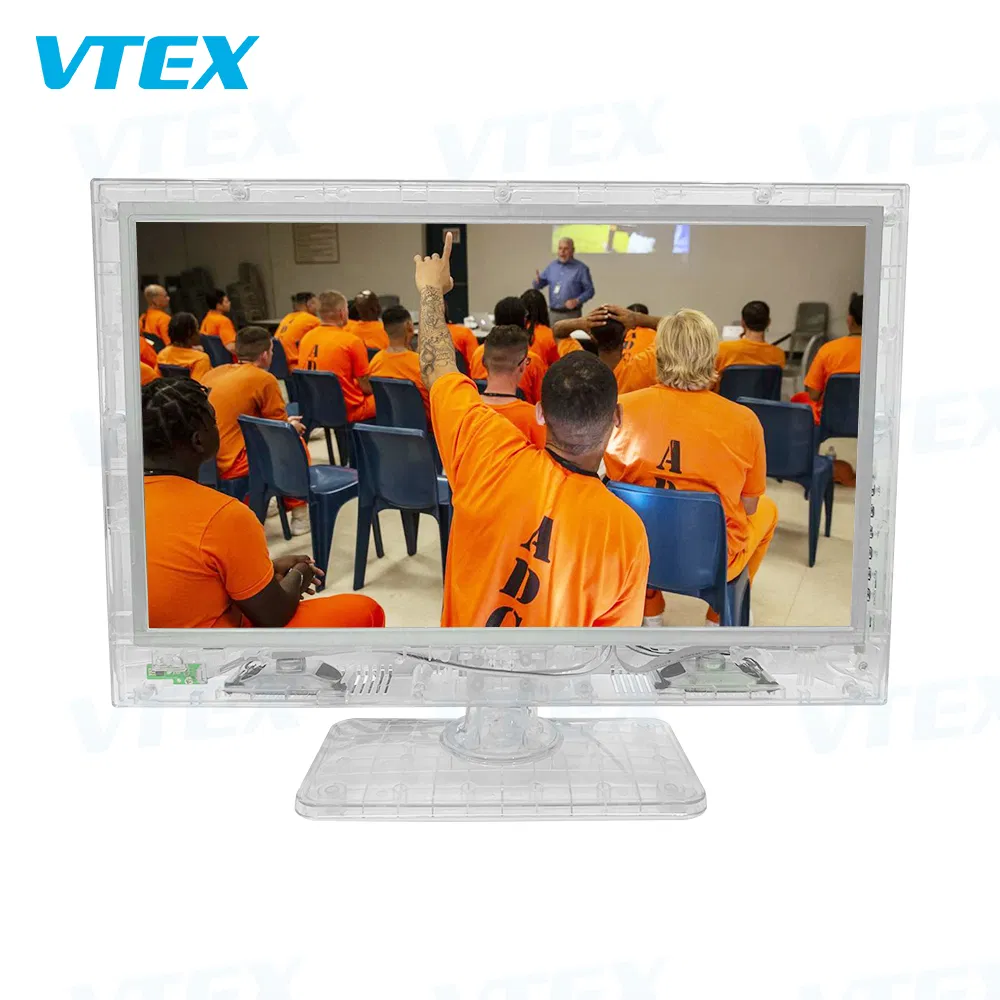 High Quality 13.3 15.6 19 Inch Screen Clear Case LCD LED TV Set Television Transparent Jail Portable TV