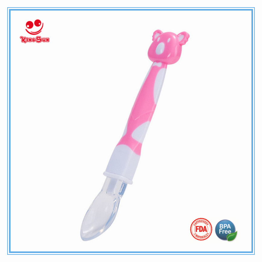 Cute Animal-Themed Silicone Baby Spoon for Easy Feeding
