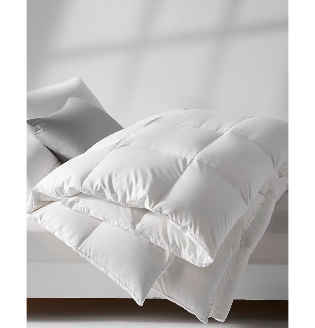 100 Cotton with Duck Down Feather Duvet and Comforters 750 Fill Power Medium Weight for All Season Hotel Style Duvet