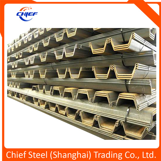 Hot Rolled Steel Pile U Shape Sheet Piling / Sheet Pile From Building Material Factory with European Standard En