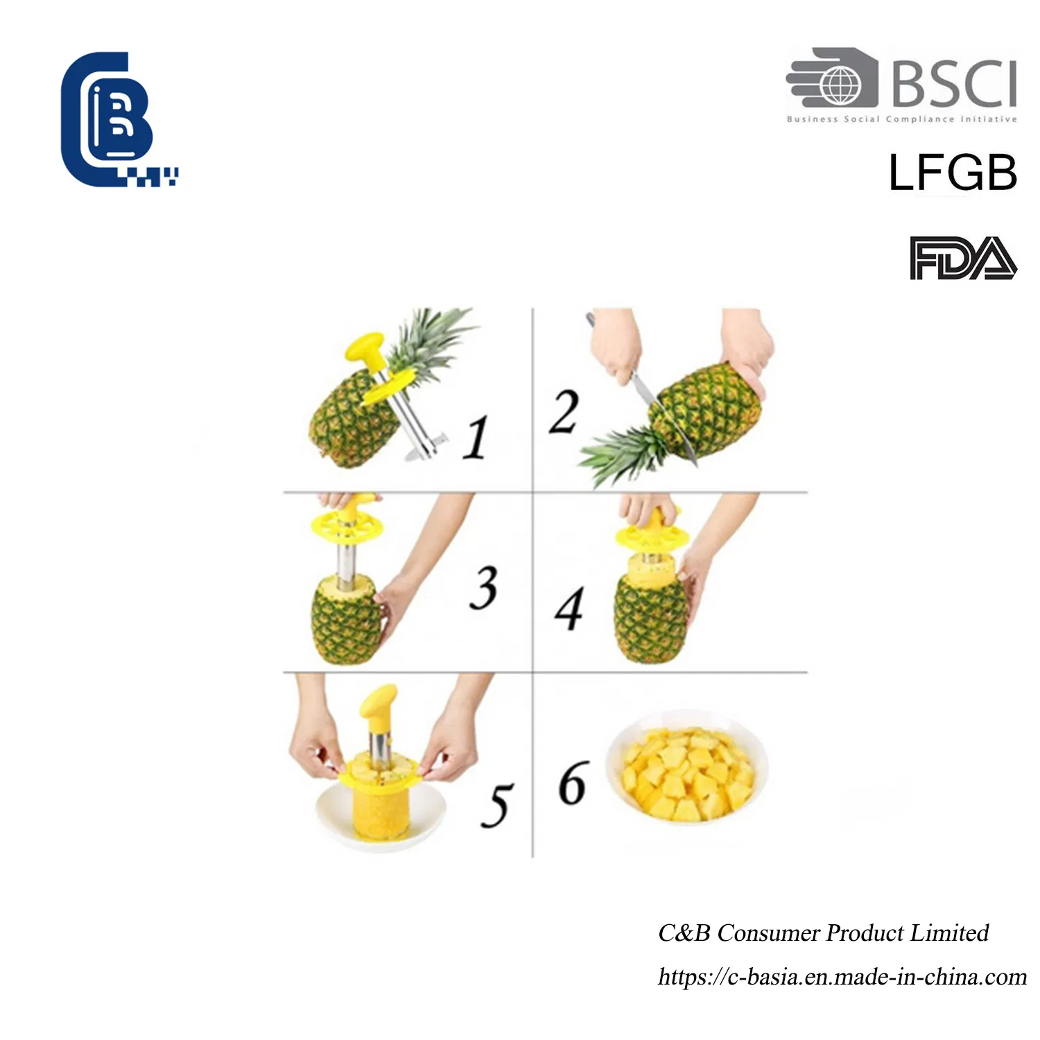 Kitchen Tool Stainless Steel Fruit Corer Pineapple Slicer