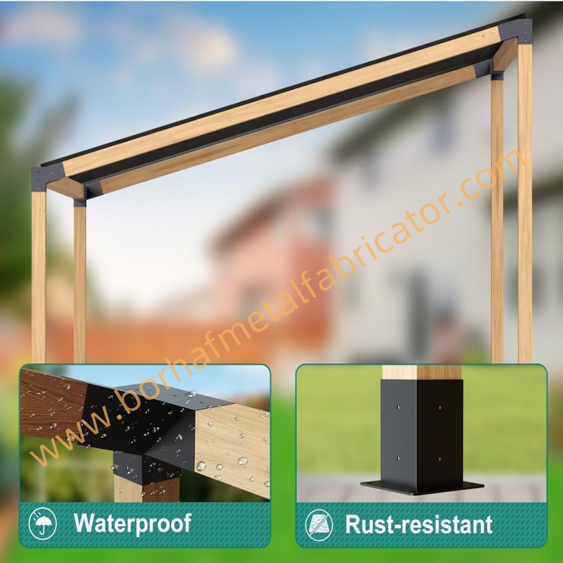 Pergola Gazebo Kit Right Corner Brackets for Wood Posts Pergolas Outdoor