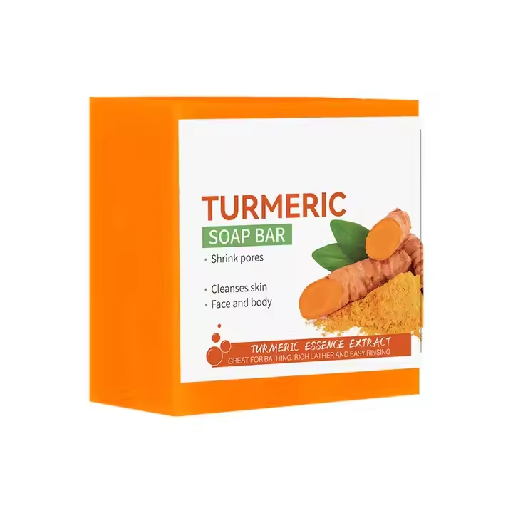 OEM Skin Care 100g Turmeric Soap Body Cleaning Lightening Dark Underarm Soap