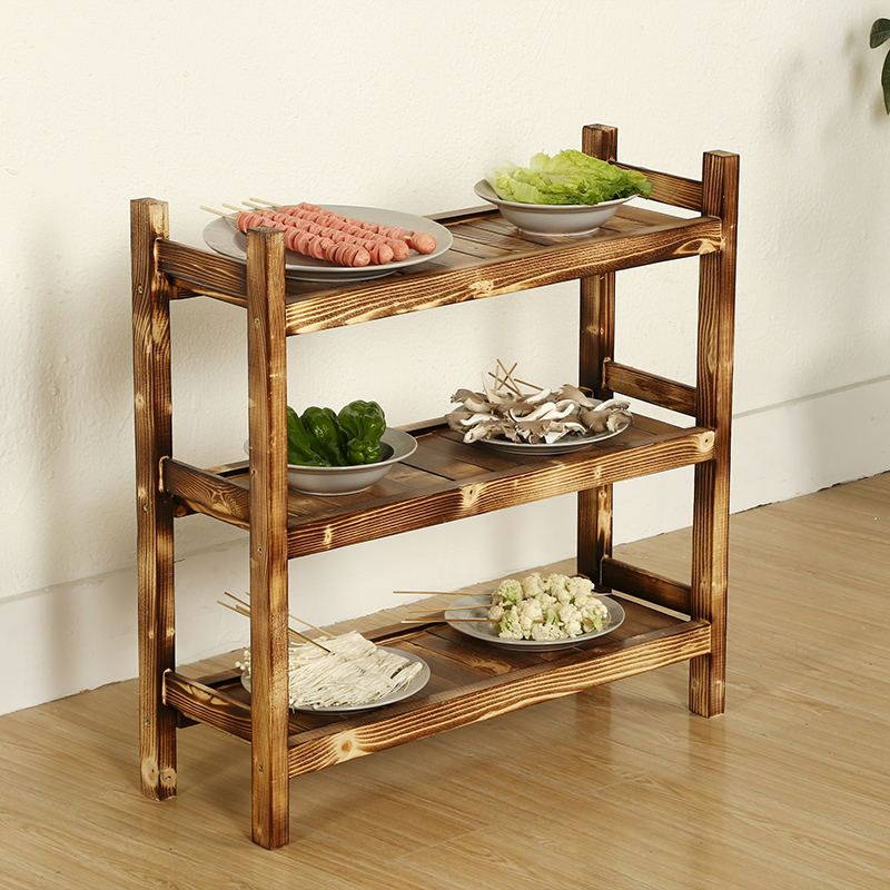 Solid Wooden Rack for Restaurant and Pub Wooden Shelf for Wholesales