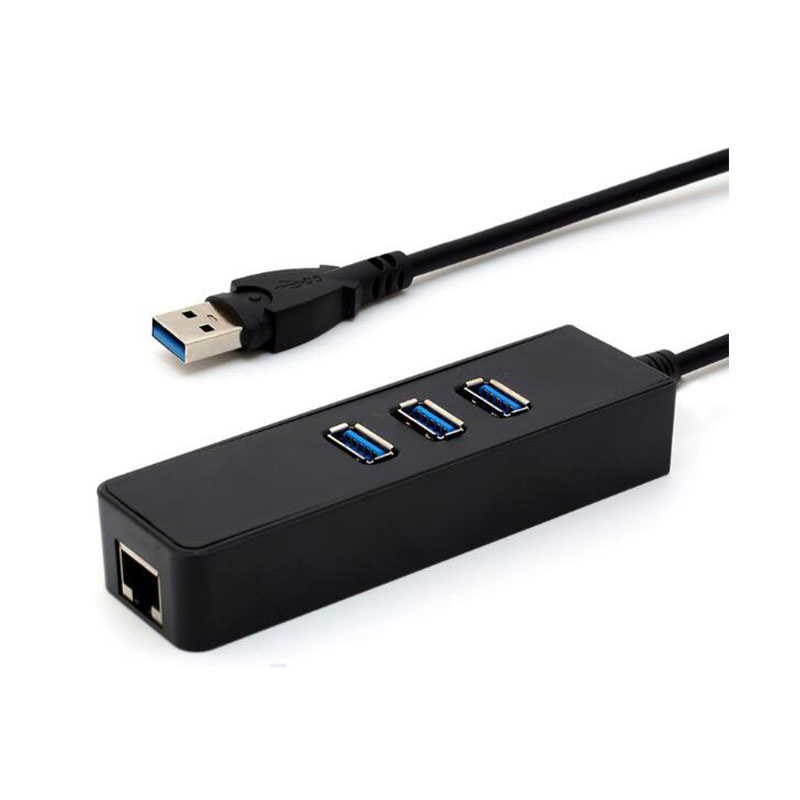 Адаптер USB 3.0 на RJ45 и 3 USB порта, 1 Гбит/с