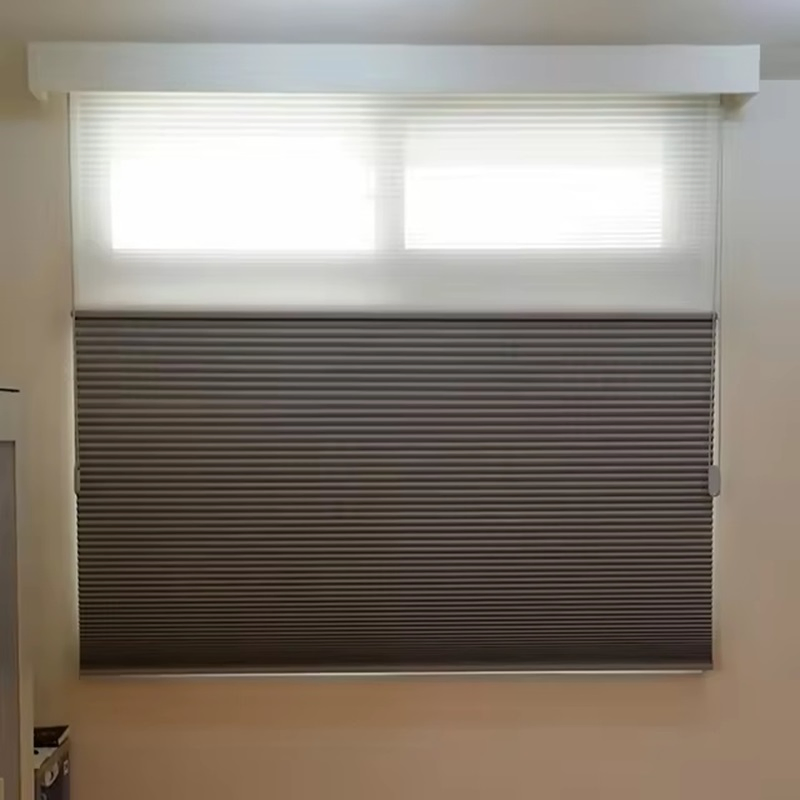 Motorized Top Bottom up Honeycomb Blinds, Cordless Cellular Blinds