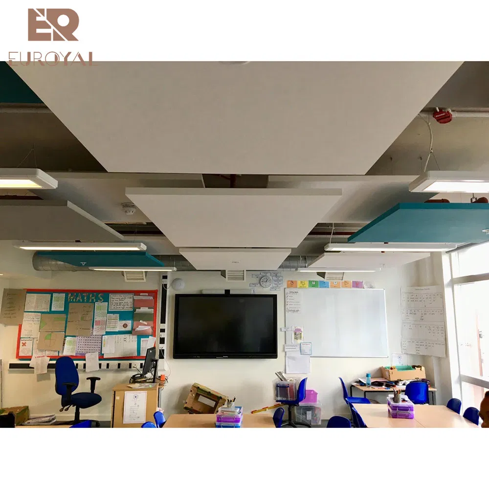 Beveled Edge Soundproof Hexagon Polyester Fiber Acoustic Panel for