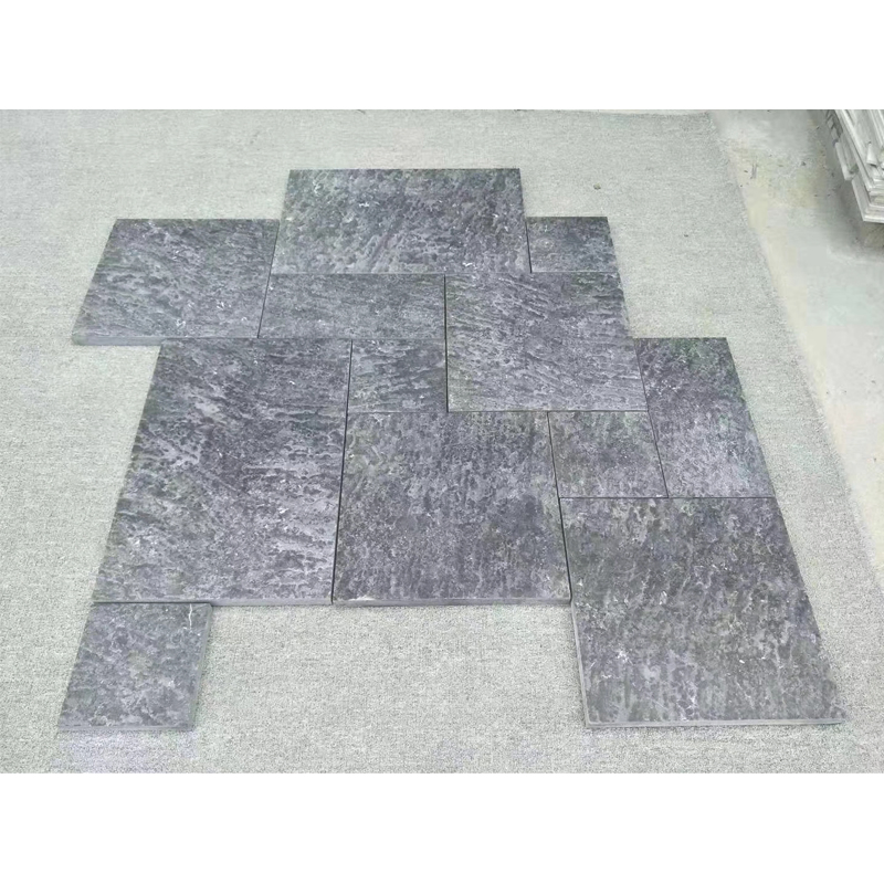 Honed Finish Natural Blue Limestone French Pattern