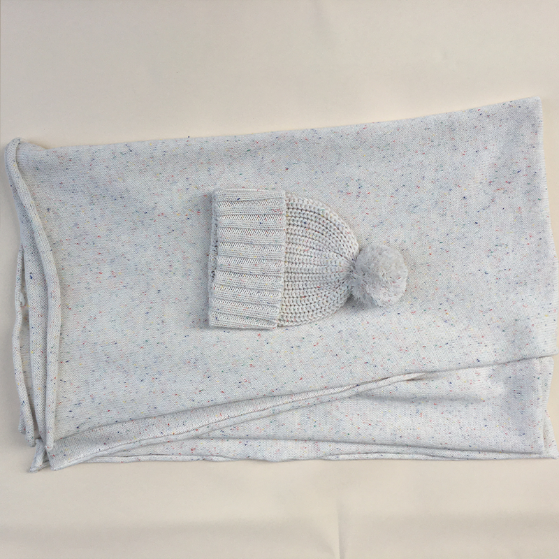Sprinkle Cotton Knitted Baby Blanket Rolling Edge Blanket Hot Sell Baby Blanket.