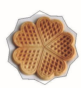 Hf-X5 Five Heart Stainless Steel Electric One Plate Waffle Maker with CE
