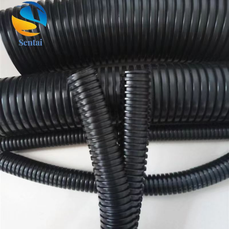 Plastic Corrugated Pipe, Black PE Corrugated Pipe, Hose, Polyethylene Wire Harness, Conduit, Wire Conduitfree Shipping Can Be Opened