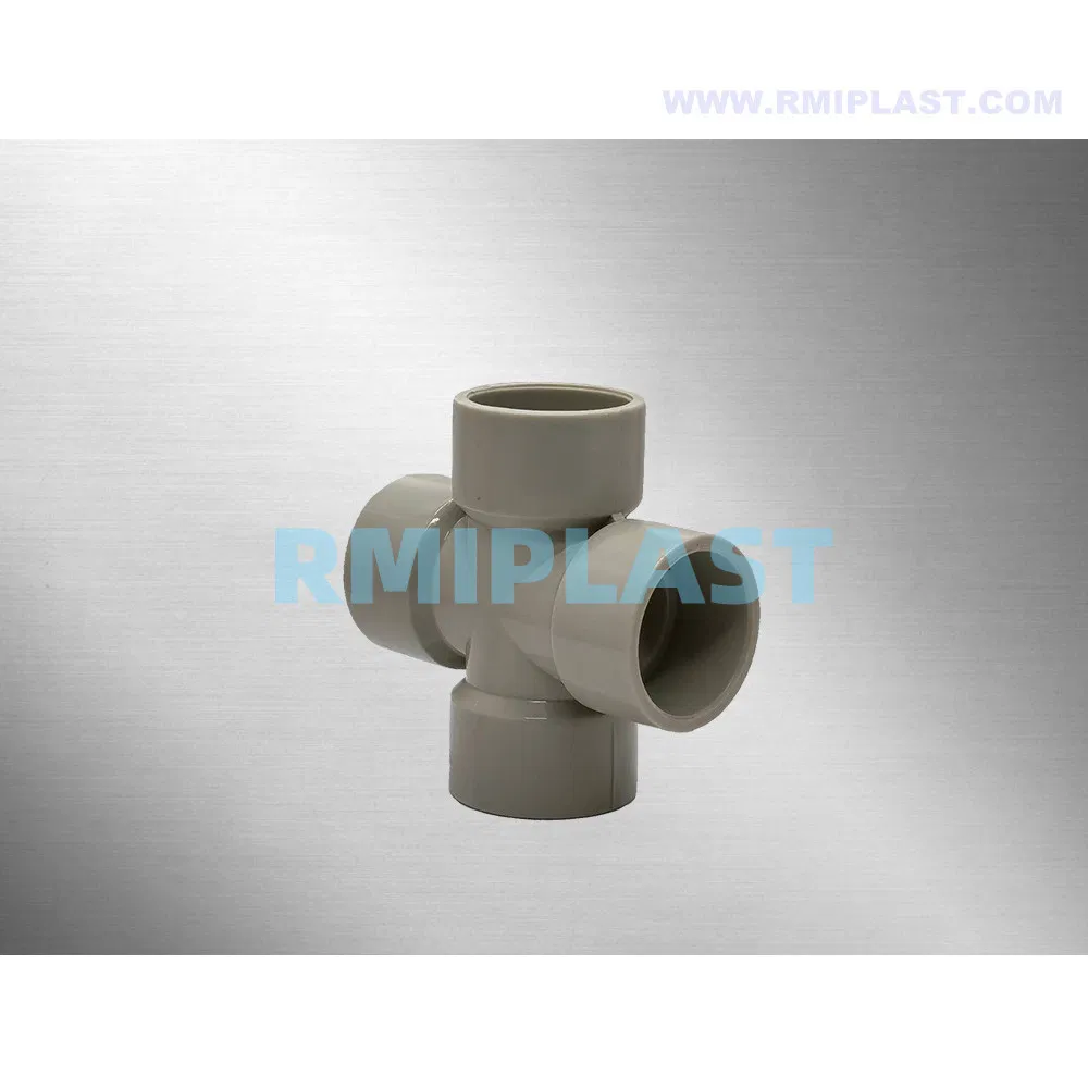 PP Pph Plastic Fitting Equal Cross of Socket Fusion by DIN Pn10 Pipe Fittings Four Way Cross Coupling for Water Pipe Supply