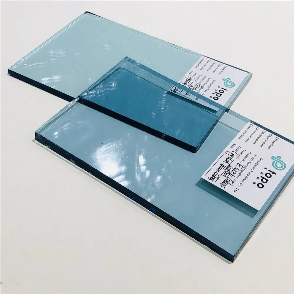 3mm-12mm Colored Light Blue Tinted Crystal Blue Float Sheet Glass (C-LB)