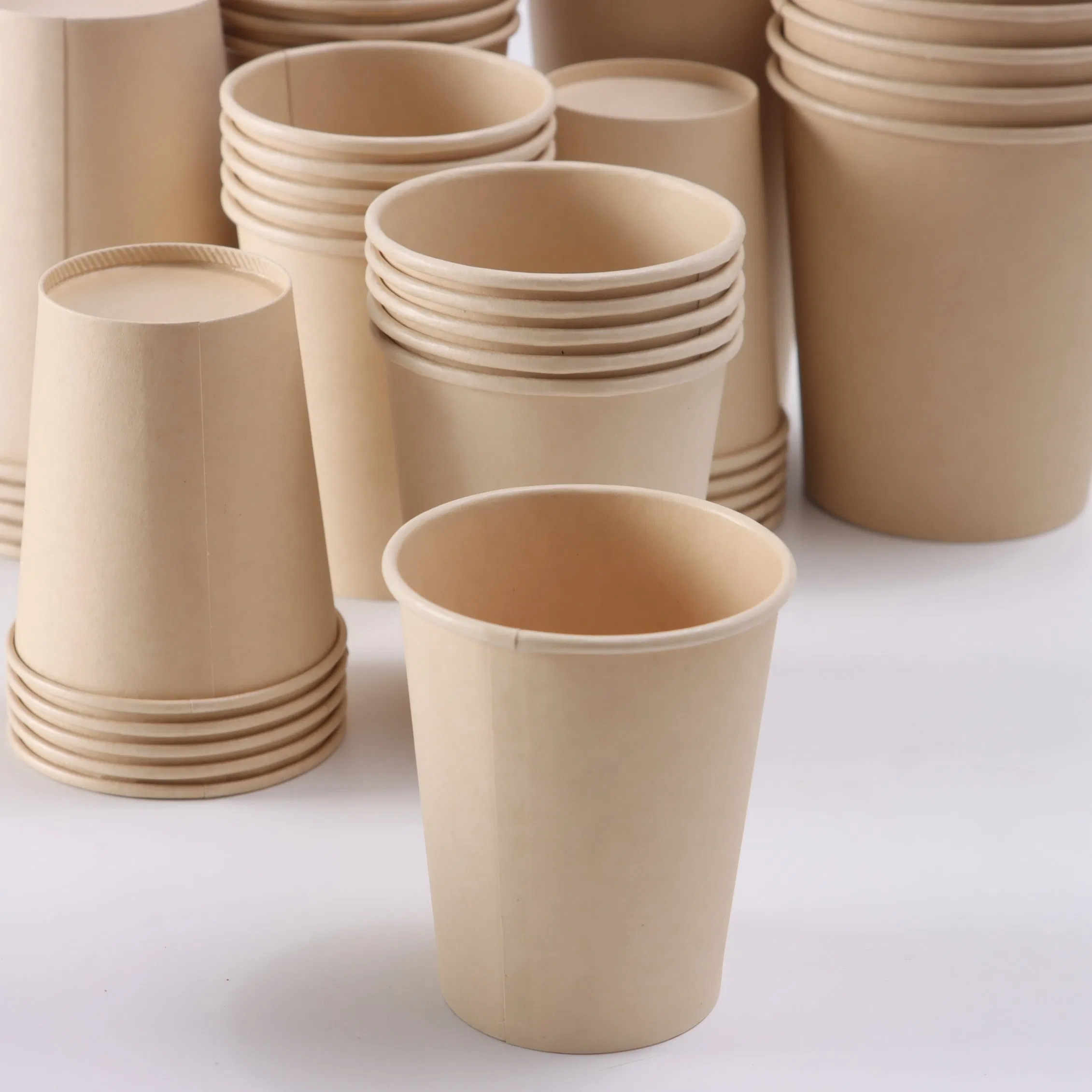 Бумажный стакан 7oz из бамбуковой пульпы, крафт