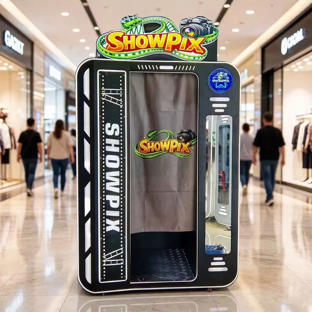 Portable Wooden Digital Photo Booth Ai Arc Machine for Events with Mirror and Camera and Printer