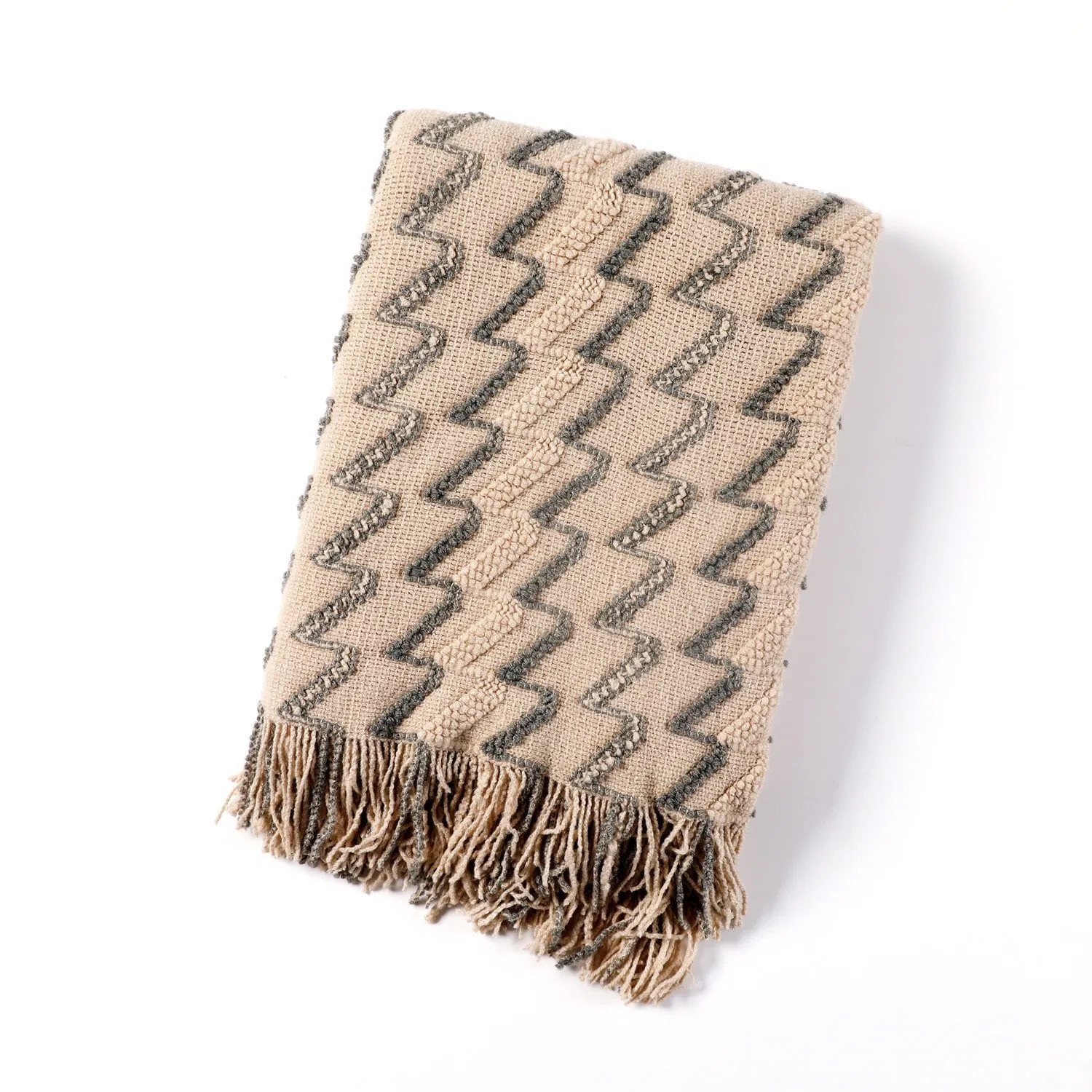 Tassel Knitted Ball Wool Office Cotton Lunch Break Shawl Sofa Blanket