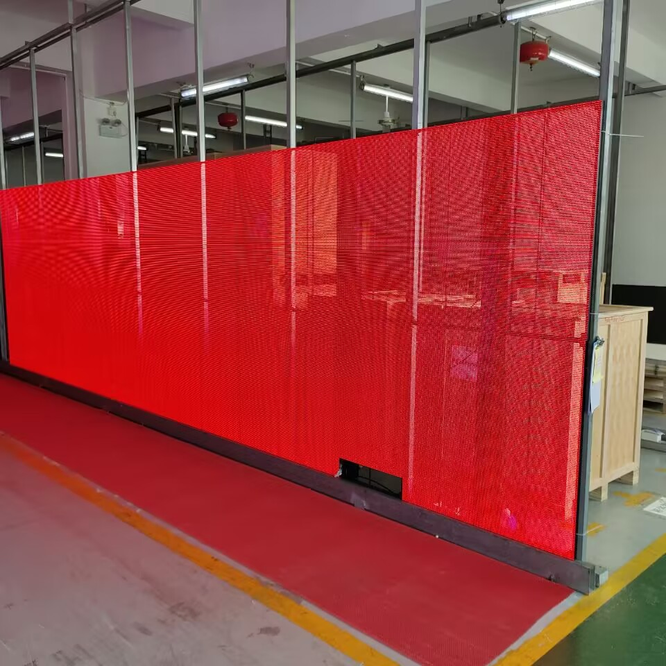 Transparent HD Glass Window Video Wall Panel Transparent Screen Curtain Clear Glass Advertising Screen Transparent LED Display