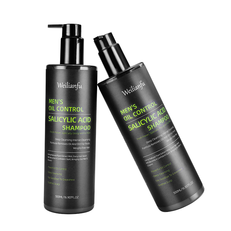 Men's Salicylic Acid Oily Hair Control, Refreshing Scalp Cleanser Hair Shampoo and Conditioner Volume-Boosting Formula for Light and Bouncy Hair Care