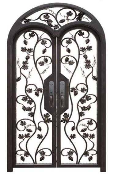 Modern Steel Grill Design Exterior Main Entrance Wrought Iron Entry Door