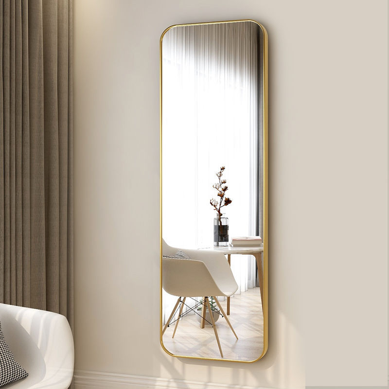 Factory Direct Salon Hotel Decoration Black Rectangle Metal Framed Wall Hanging Make-up Dressing Mirror
