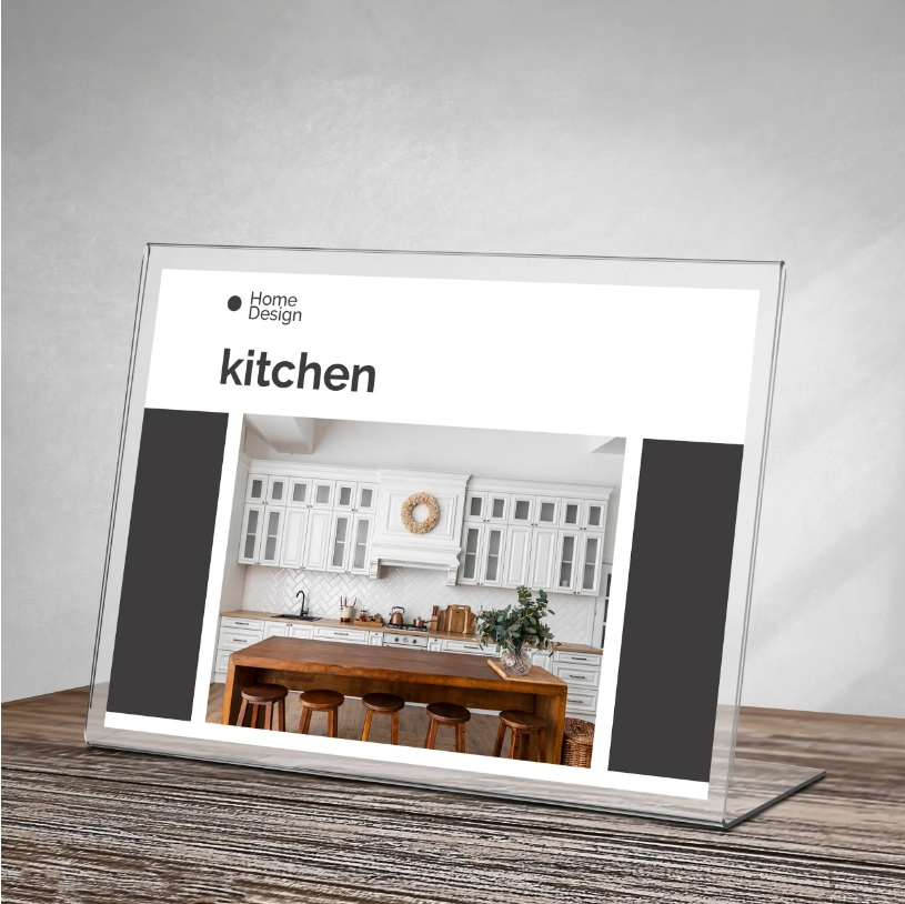 Sign Holder A8, Portrait or Landscape Advertising Standsmenu Holders & Stands for Tables Single Sided Sign Holders