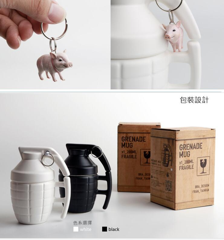 Novelty Grenade Shape Design Ceramic Cup Coffee Mugs