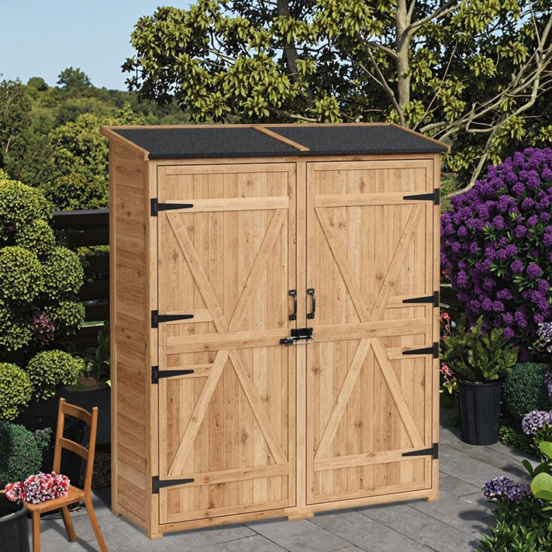 Durable Weatherproof Outdoor Storage Shed with Adjustable Shelves for Easy Access