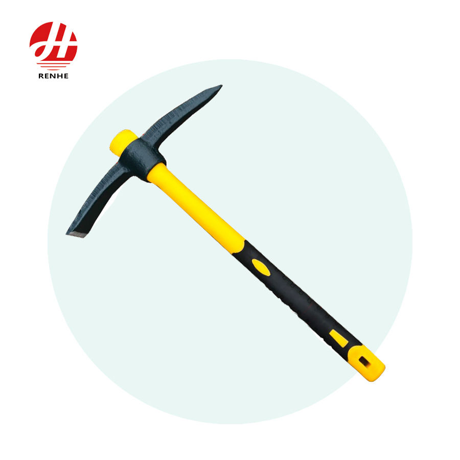 Factory Direct Produce Custom Railway Steel Aqriculture Garden Pickaxe with Fibreglass Handle