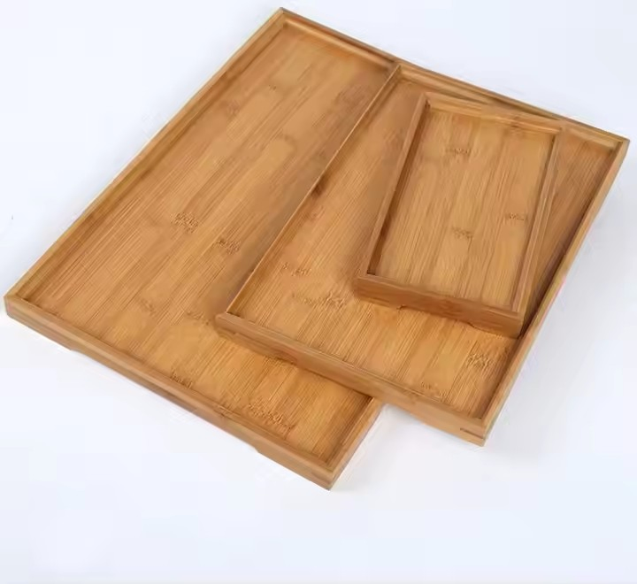 Wholesale 100% Natural Bamboo Tray Serving Breakfast or Tea