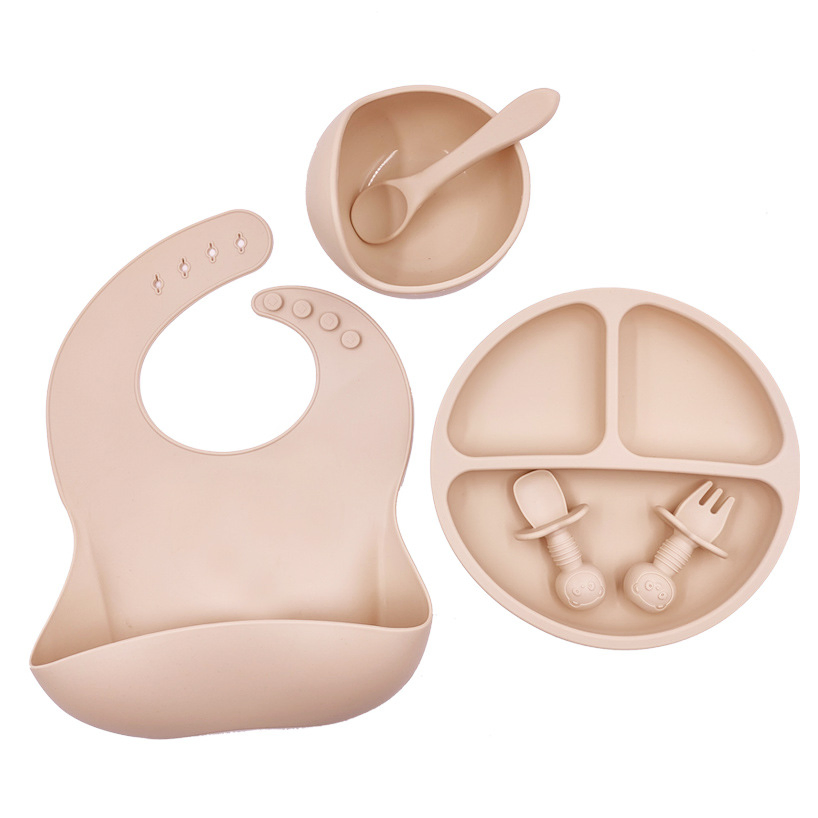 Silicone Baby Dinnerware Set - 6-Piece Kids Feeding Kit