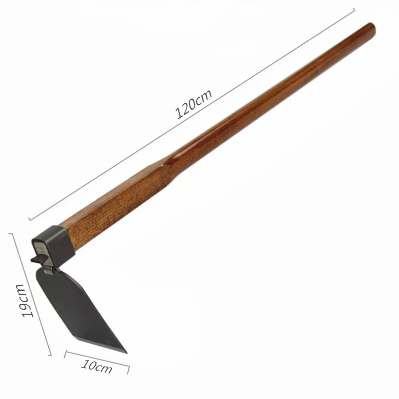 Garden Tools Farming Carbon Steel Forged with Long Wood Handle Weeding Hoe