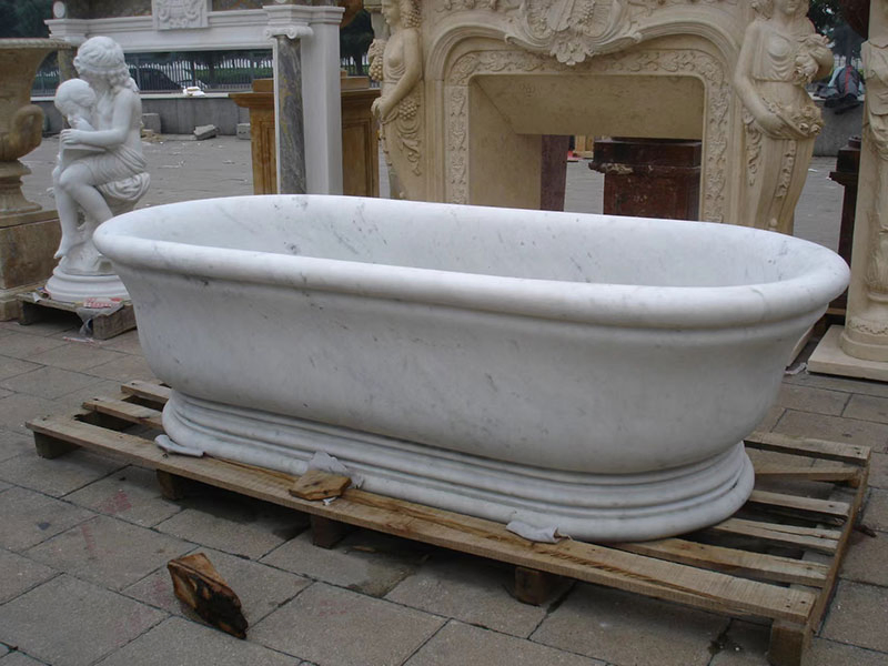 Каменная ванна для ванной комнаты, отдельностоящая