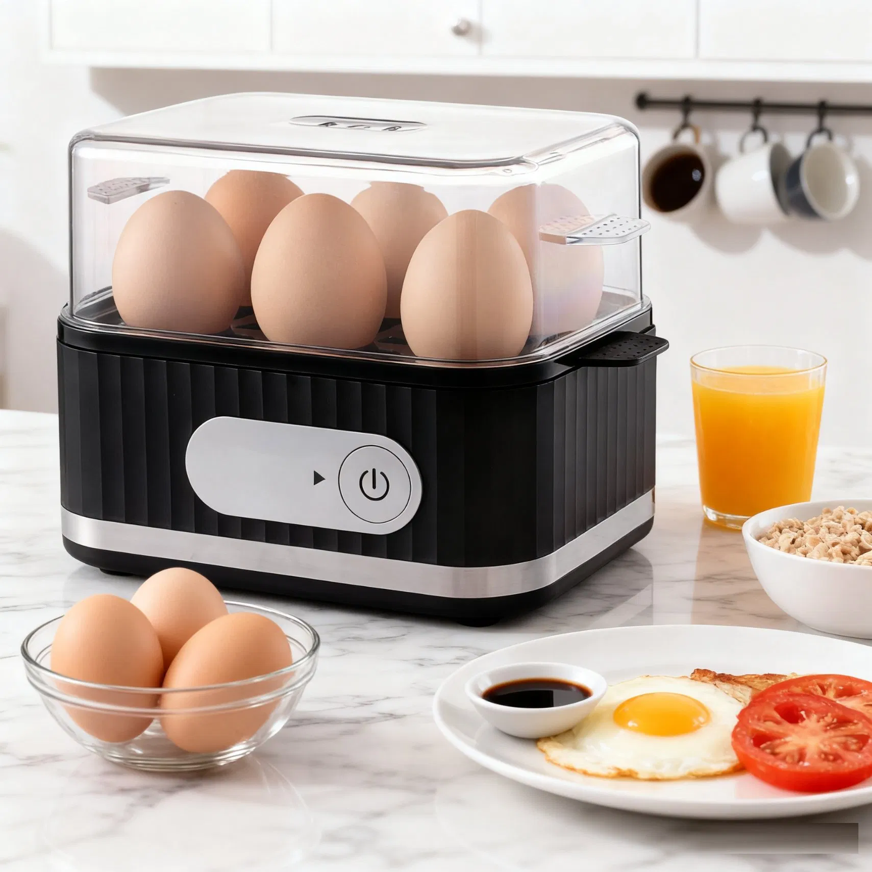 6-Egg Timer Mechanical Egg Boiler 400W Ideal for Home Cooking