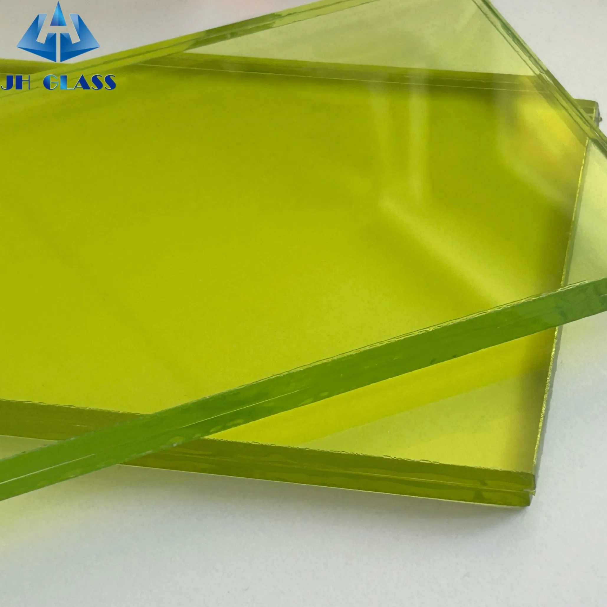 6.38mm/8.38mm/10.38mm Yellow Color PVB High Quality Decorative Laminated Glass for Railing, Door, Window, Floor, Stair Railing, Partition