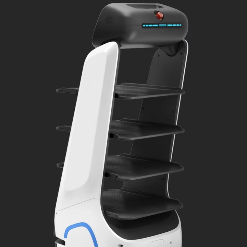 3D Intelligent Obstacle Avoidance Multi-Language Support Food Delivery Robot