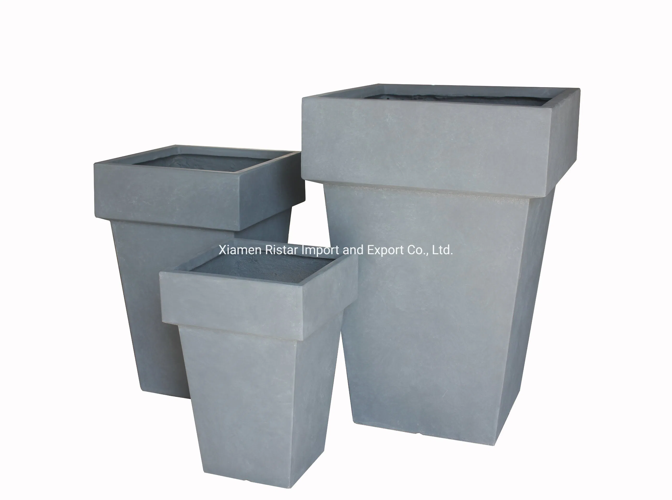 Best Selling Outdoor Garden Landscaping Large Fiberglass Reinforced Concrete Flower Pot Planter