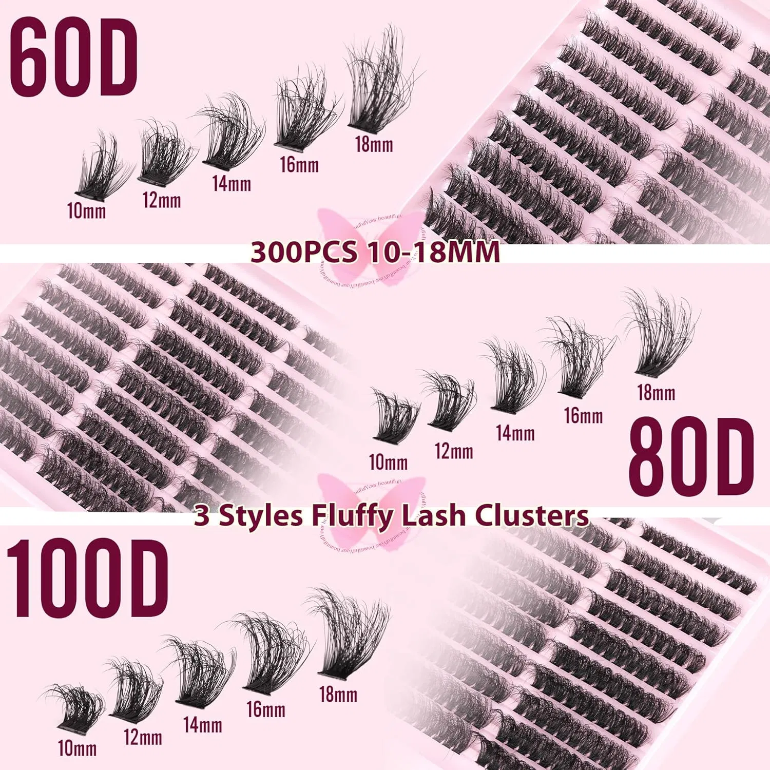Make-up 640 Natural Extensions for Group of Eyelashes