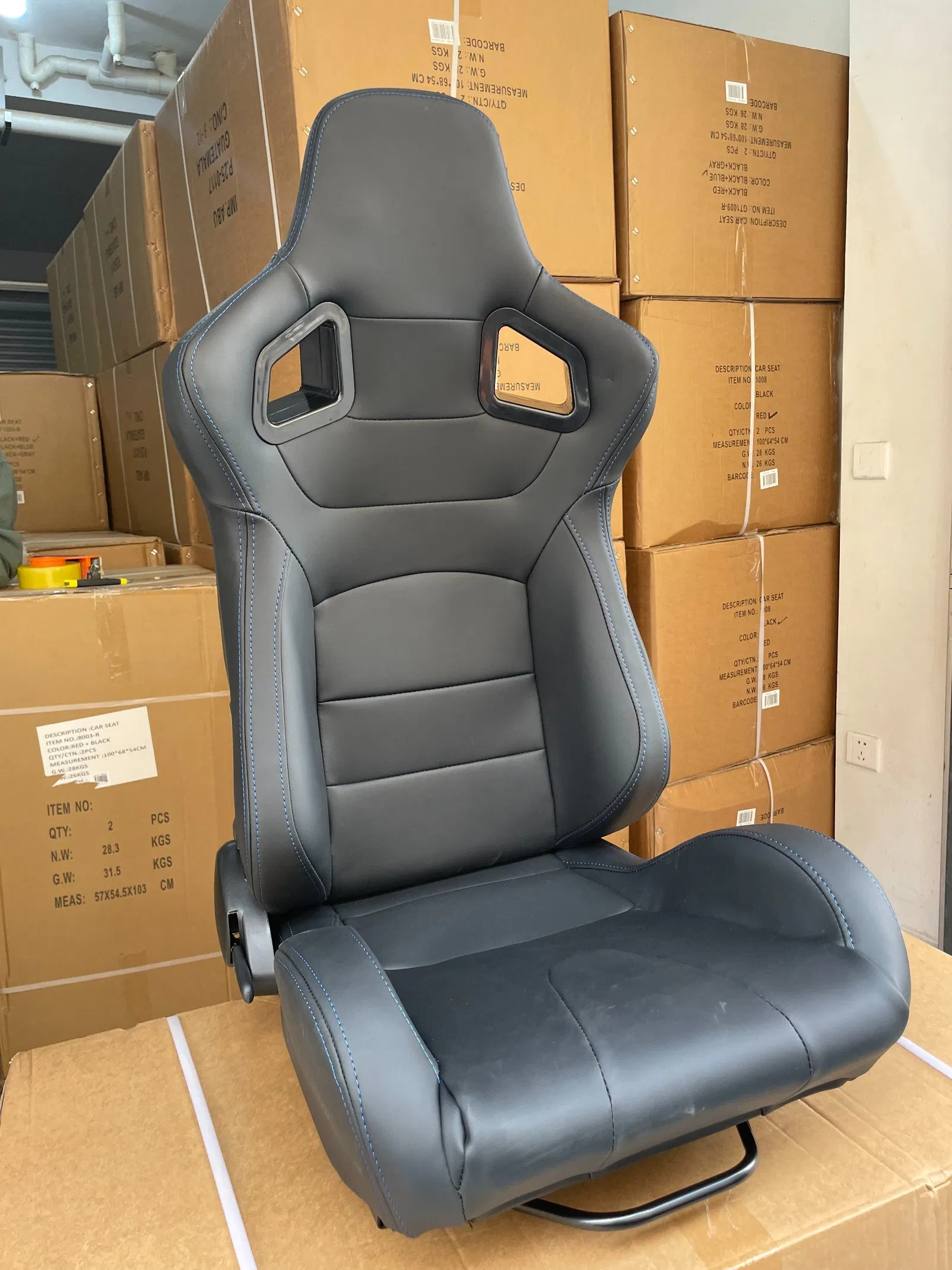 Универсальное гоночное сиденье с регулировкой, черное, карбон.