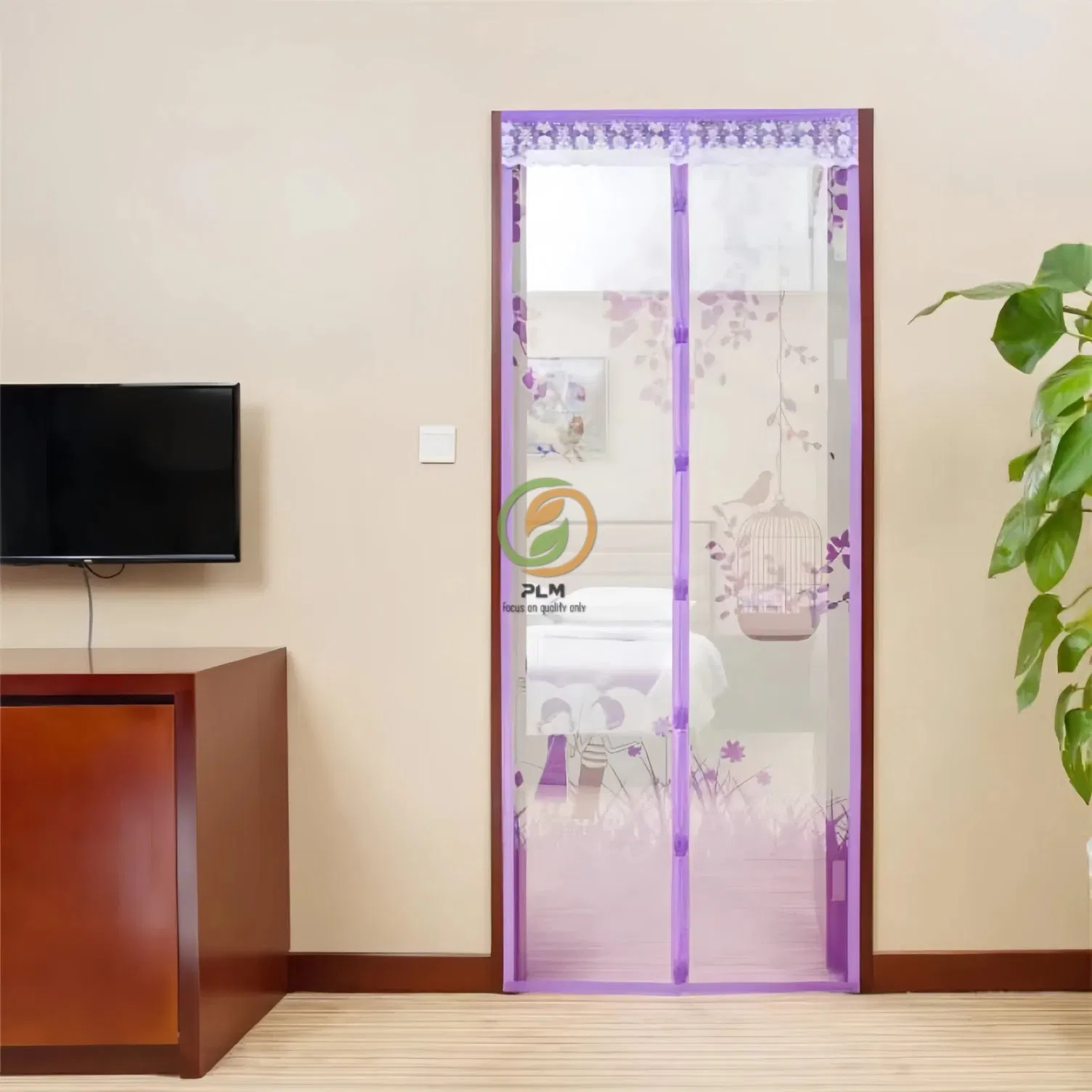 Automatic Closing Reinforced Magnetic Screen Door Curtain Summer Mosquito Net Anti Bug Fly Partition Curtain Mesh Door Screen