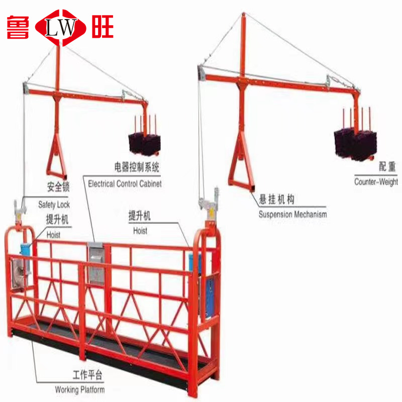 Zlp630 Luwang Paint Electric Gondola Scaffolding System Frame Construction Balconies