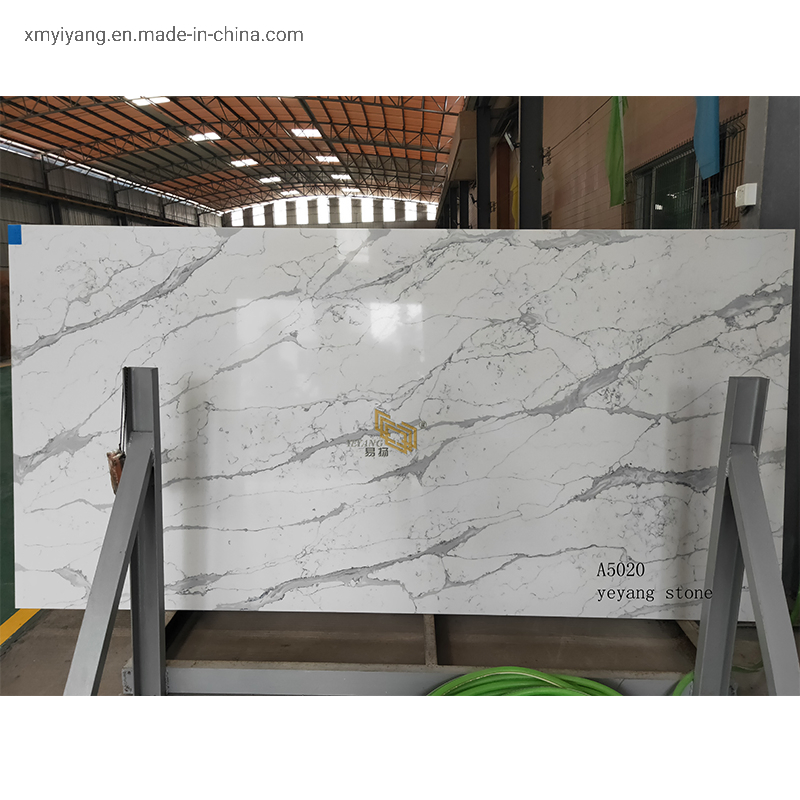 Natural Marble White Quartz Slabs for Countertops/Flooring/Wall/Tiles Designed by Kitchen/Bathroom