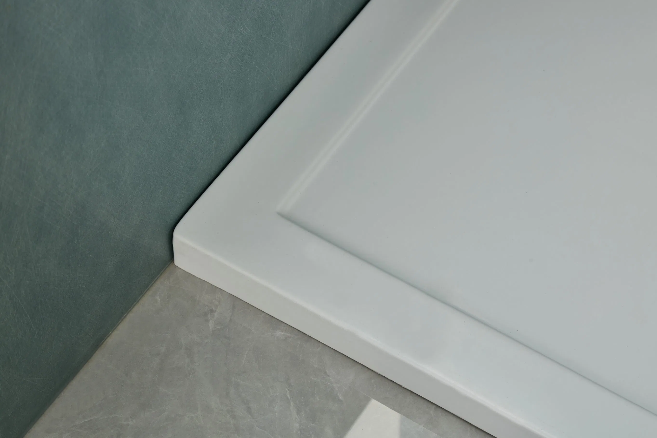 Pure White Square Acrylic Bathroom Shower Base for Shower Enclosure