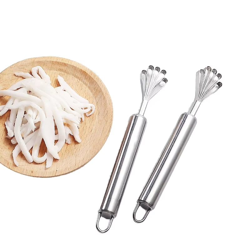 Stainless Steel Knife Fish Scaler and Coconut Meat Remover Metal Fish Scaler