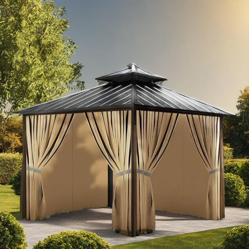 Козырек для беседки 3x3.6 м солнцезащитный водонепроницаемый