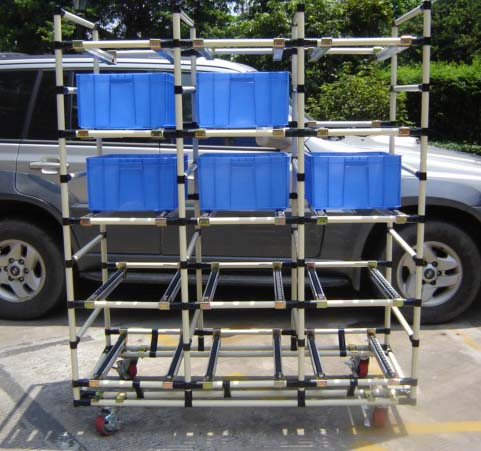 Yusi Industrial Custom Aluminum Pipe Flow Rack Shelf