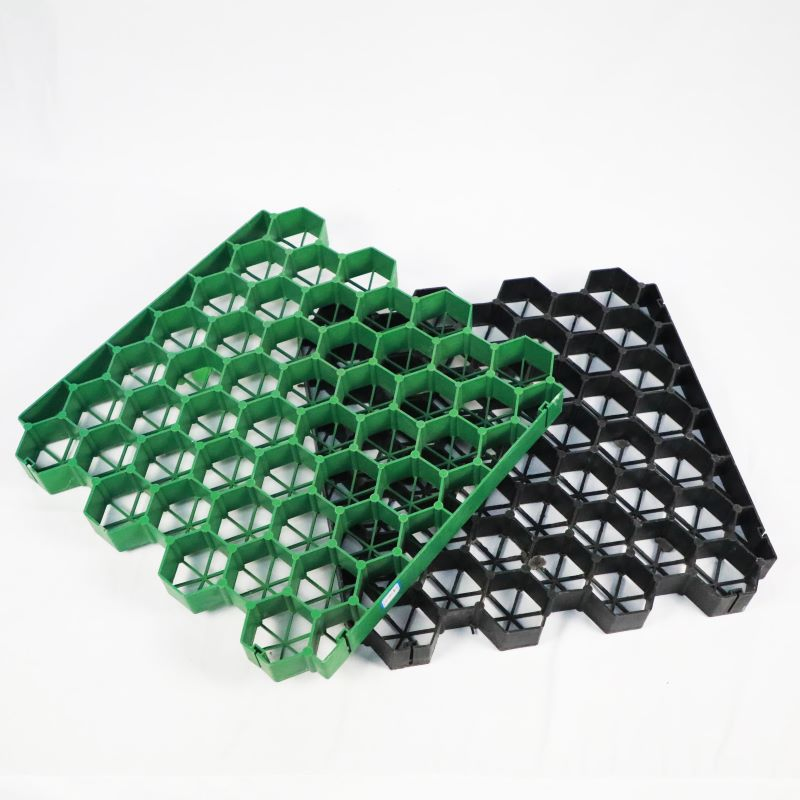 Outdoor 48mm Black HDPE Reinforcement Permeable Plastic Paving Gravel Grid Grass Grid for Parking Lot Landscaping Roof Garden Lawn Filter Board Yard Path Design