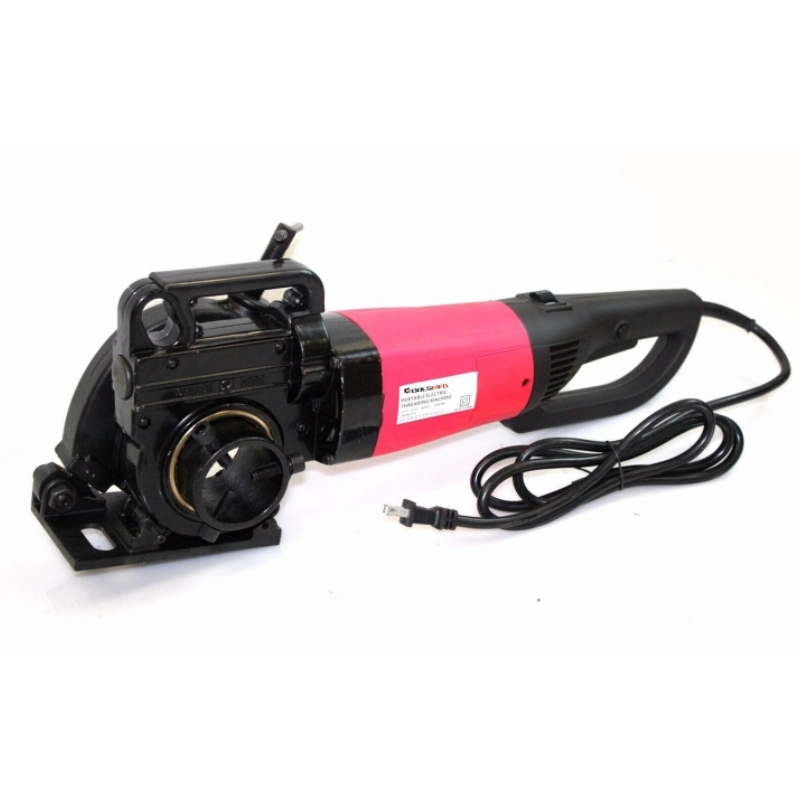 TOOLSMFG 2 in 1 Reversible Electric Pipe Threader Threading Machine w/Cutter & 6 NPT Dies